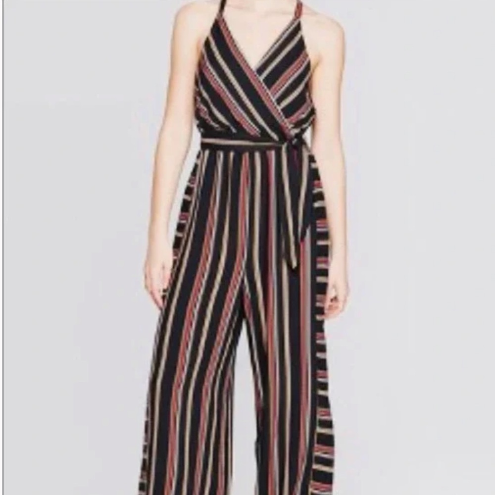 Xhilaration Black striped Jumpsuit